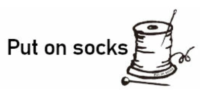 put on socks